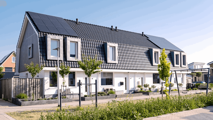 Rij met huizen