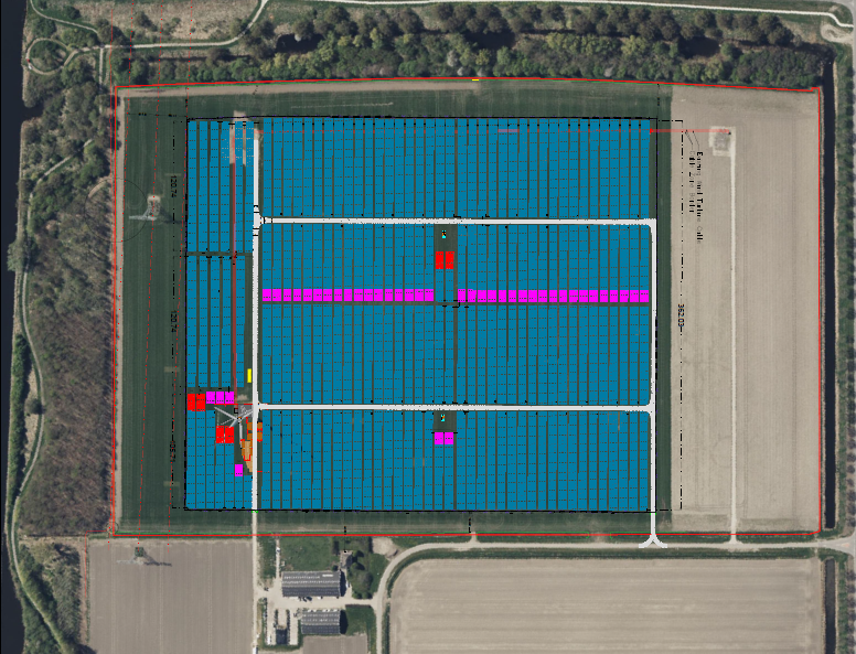 Zonnepark De Hoge Vaart plattegrond