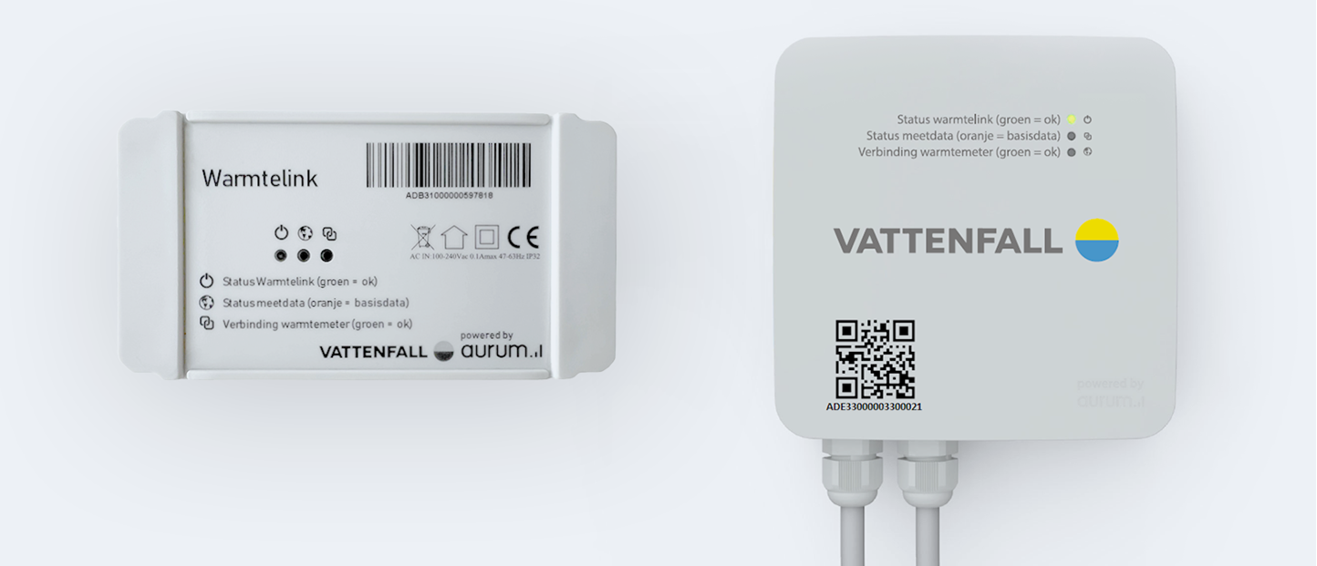 Vattenfall Warmtelink v1-4 (links) en Vattenfall Warmtelink v5 (rechts)